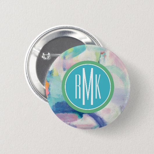 Monogram | Proef- en Airy Bright Ronde Button 5,7 Cm (Voorkant /achterkant)