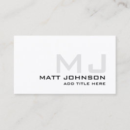 Monogram Professional Black White Visitekaartje