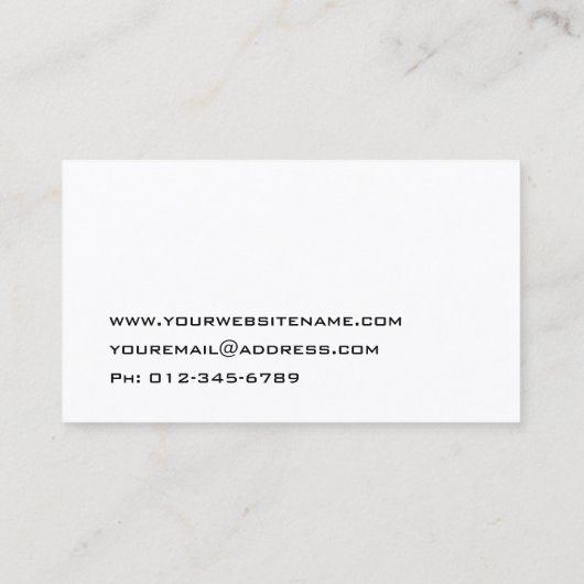 Monogram Professional Black White Visitekaartje (Achterkant)