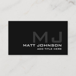 Monogram Professional Black White Visitekaartje
