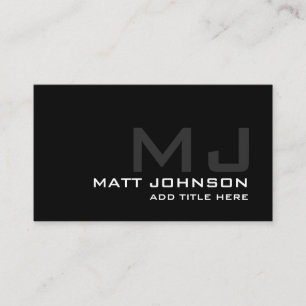 Monogram Professional Black White Visitekaartje
