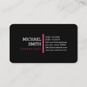 Monogram Professional Cerise Horizontal Line Visitekaartje (Achterkant)