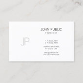 Monogram Professional Design Elegant Modern Plain Visitekaartje (Voorkant)