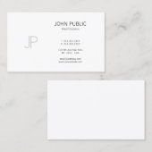 Monogram Professional Design Elegant Modern Plain Visitekaartje (Voorkant / Achterkant)