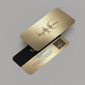 Monogram Professional Elegant Faux Gold Modern Visitekaartje