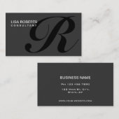 Monogram Professional Elegant Makeup Artist Visitekaartje (Voorkant / Achterkant)