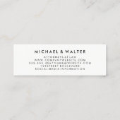 Monogram Professional Elegant Mini Visitekaartje (Achterkant)