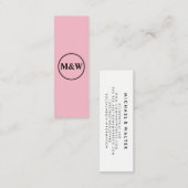 Monogram Professional Elegant Mini Visitekaartje (Voorkant / Achterkant)