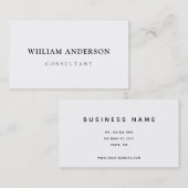 Monogram Professional Elegant Modern Black Busines Visitekaartje (Voorkant / Achterkant)