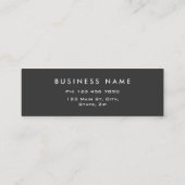 Monogram Professional Elegant Modern Black Mini Visitekaartje (Achterkant)
