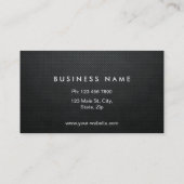 Monogram Professional Elegant Modern Black Visitekaartje (Achterkant)