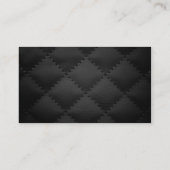 Monogram Professional elegant modern leder Visitekaartje (Achterkant)