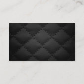 Monogram Professional elegant modern leder Visitekaartje (Achterkant)