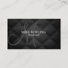 Monogram Professional elegant modern leder Visitekaartje