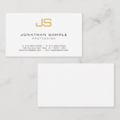 Monogram Professional Elegant Modern Minimalist Visitekaartje (Voorkant / Achterkant)