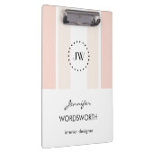Monogram Professional Elegant Pastel Klembord (Rechts)
