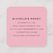 Monogram Professional Elegant Vierkante Visitekaartje (Achterkant)