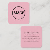 Monogram Professional Elegant Vierkante Visitekaartje (Voorkant / Achterkant)