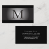 Monogram Professional Elegant Visitekaartjes (Voorkant / Achterkant)