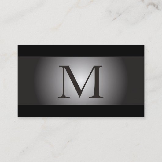 Monogram Professional Elegant Visitekaartjes (Voorkant)