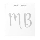 Monogram Professional Gewoon platte minimalistisch Notitieblok (Voorkant)