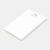 Monogram Professional Gewoon platte minimalistisch Post-it® Notes (Schuin)