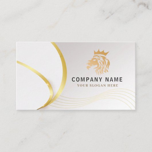 Monogram Professional Gouden Leeuw Logo Visitekaartje (Voorkant)