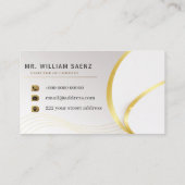 Monogram Professional Gouden Leeuw Logo Visitekaartje (Achterkant)