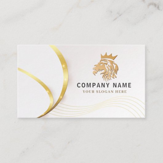 Monogram Professional Gouden Leeuw Logo Visitekaartje (Voorkant)