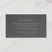 Monogram Professional Gray Silver Visitekaartje (Achterkant)