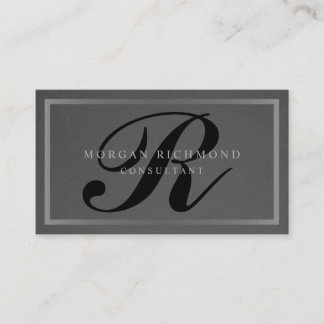 Monogram Professional Gray Silver Visitekaartje