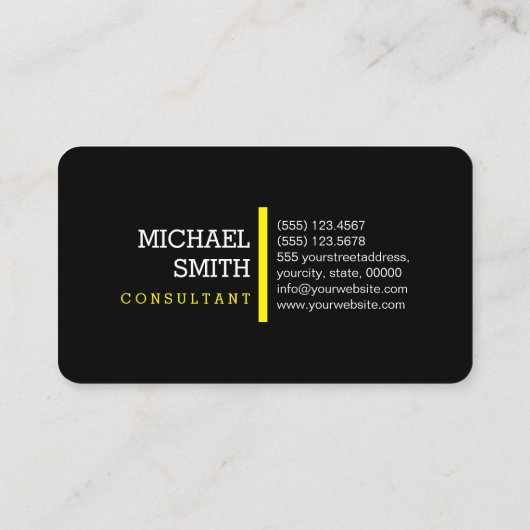 Monogram Professional Lemon Modern Visitekaartje (Achterkant)