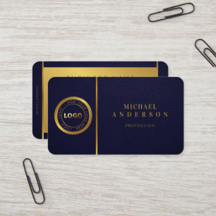Monogram Professional Luxe, donkere & gouden Logo Visitekaartje