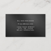 Monogram Professional Metal Plain Chic Black Visitekaartje (Achterkant)