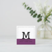 Monogram Professional Modern Byzantium Vierkante Visitekaartje (Staand voorkant)