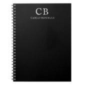 Monogram Professional Plain Minimalist Black Notitieboek (Voorkant)