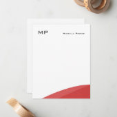 Monogram Professional Plain Minimalist Notitiekaartje (Voorkant / Achterkant in situ)