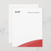 Monogram Professional Plain Minimalist Notitiekaartje (Voorkant / Achterkant)