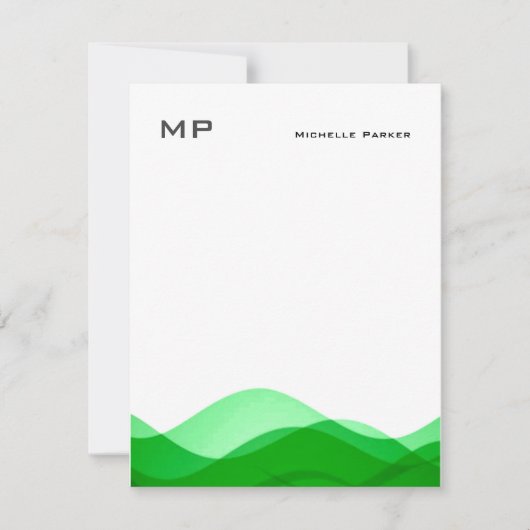 Monogram Professional Plain Minimalist Notitiekaartje (Voorkant)