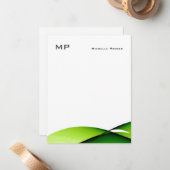 Monogram Professional Plain Minimalist Notitiekaartje (Voorkant / Achterkant in situ)