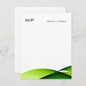 Monogram Professional Plain Minimalist Notitiekaartje (Voorkant / Achterkant)