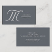 Monogram Professional Simple Elegant Visitekaartje (Voorkant / Achterkant)