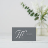 Monogram Professional Simple Elegant Visitekaartje (Staand voorkant)