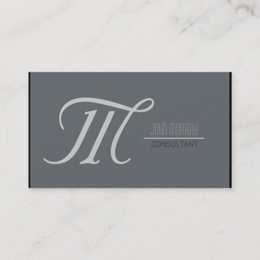 Monogram Professional Simple Elegant Visitekaartje (Voorkant)