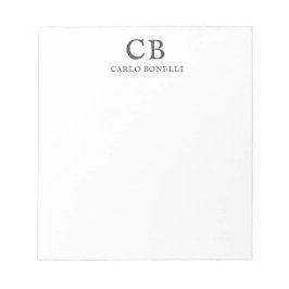 Monogram Professioneel Eenvoudig Minimalistisch Notitieblok