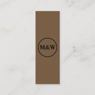 Monogram Professioneel Elegant Mini Visitekaartje
