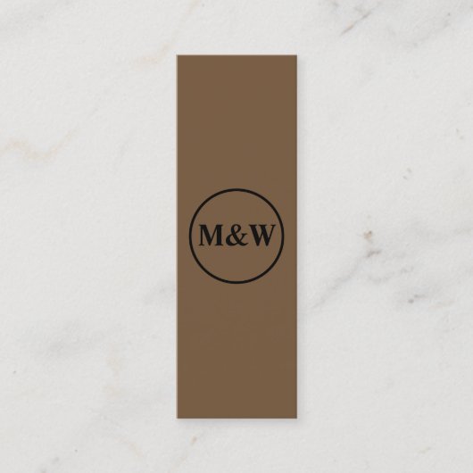 Monogram Professioneel Elegant Mini Visitekaartje (Voorkant)