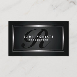 Monogram Professioneel Elegant Modern Zwart
Visitekaartje