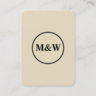Monogram Professioneel Elegant Visitekaartje