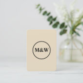 Monogram Professioneel Elegant Visitekaartje (Staand voorkant)
